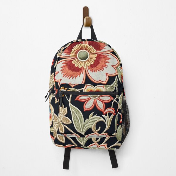 Item preview, Fantasy flowers in retro, vintage, jacobean embroidery style designed and sold by Giuseppe Cammino.
