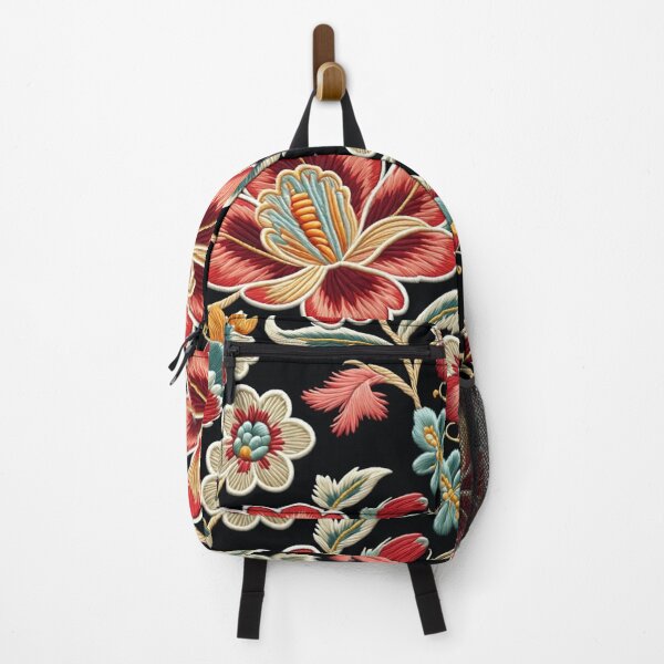 Item preview, Fantasy flowers in retro, vintage, jacobean embroidery style designed and sold by Giuseppe Cammino.