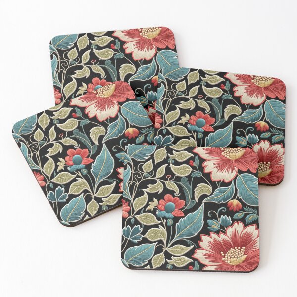 Item preview, Fantasy flowers in retro, vintage, jacobean embroidery style designed and sold by Giuseppe Cammino.