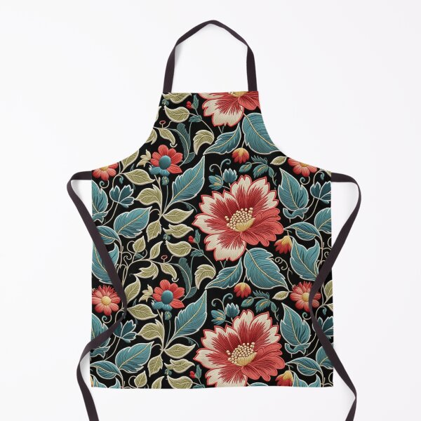 Item preview, Fantasy flowers in retro, vintage, jacobean embroidery style designed and sold by Giuseppe Cammino.