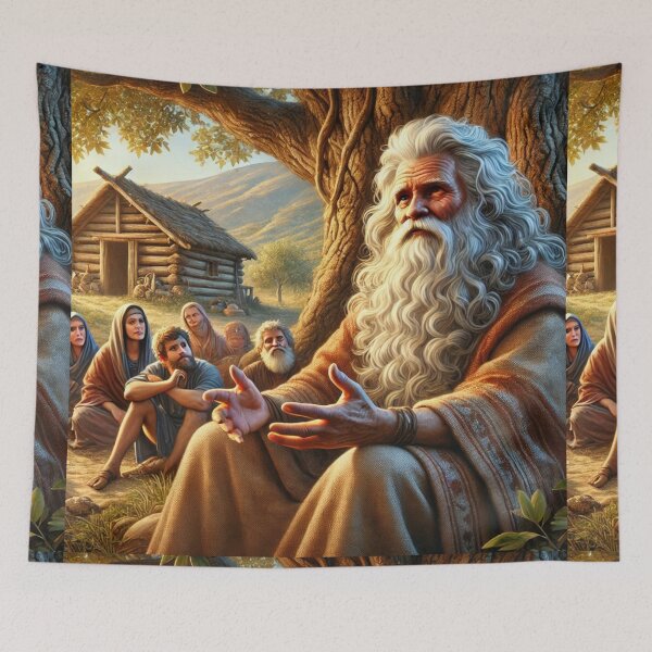 Item preview, "And Methuselah Lived an Hundred Eighty and Seven Years" – The Longevity of Methuselah Verse: Genesis 5:25 (KJV) designed and sold by Meta2Physical.