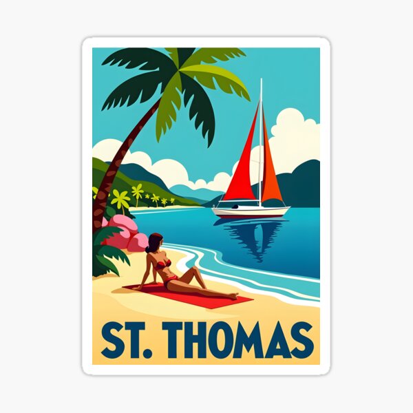 Item preview, St. Thomas - U.S. Virgin Islands designed and sold by GoodOldVintage.