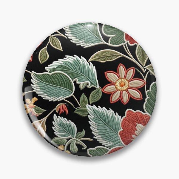 Item preview, Fantasy flowers in retro, vintage, jacobean embroidery style designed and sold by Giuseppe Cammino.