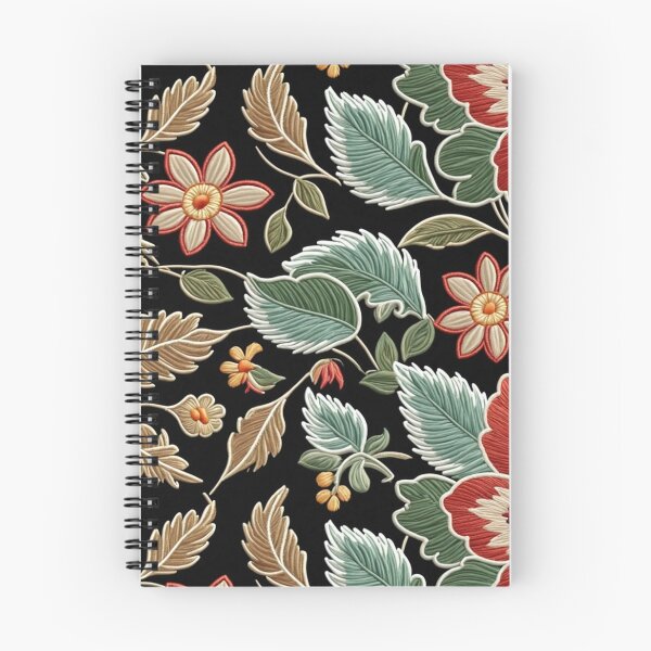 Item preview, Fantasy flowers in retro, vintage, jacobean embroidery style designed and sold by Giuseppe Cammino.