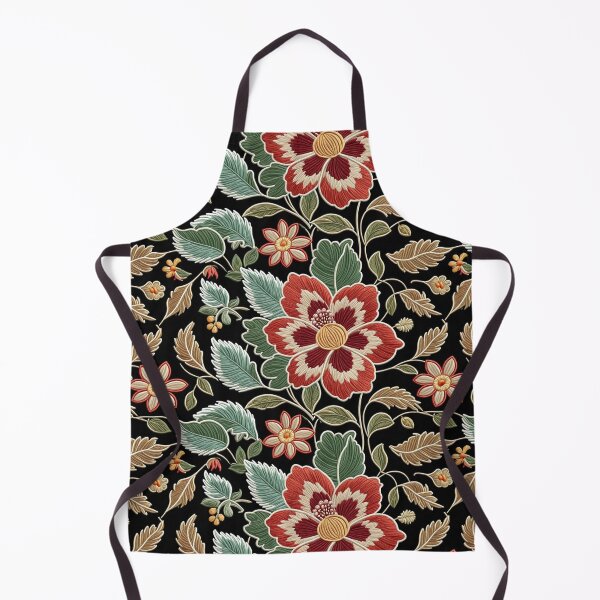 Item preview, Fantasy flowers in retro, vintage, jacobean embroidery style designed and sold by Giuseppe Cammino.