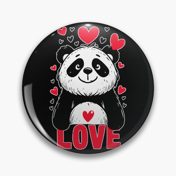 Item preview, Panda Happy Valentines Day designed and sold by TomFrontierArt.