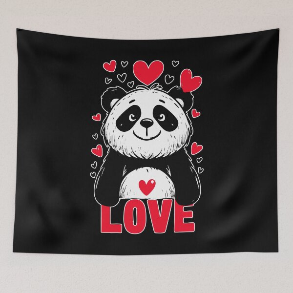 Item preview, Panda Happy Valentines Day designed and sold by TomFrontierArt.