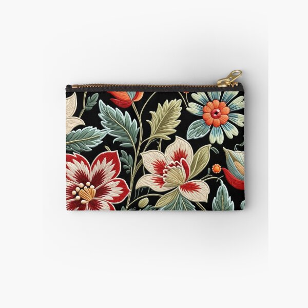 Item preview, Fantasy flowers in retro, vintage, jacobean embroidery style designed and sold by Giuseppe Cammino.