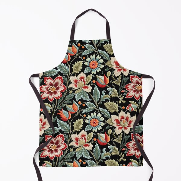 Item preview, Fantasy flowers in retro, vintage, jacobean embroidery style designed and sold by Giuseppe Cammino.