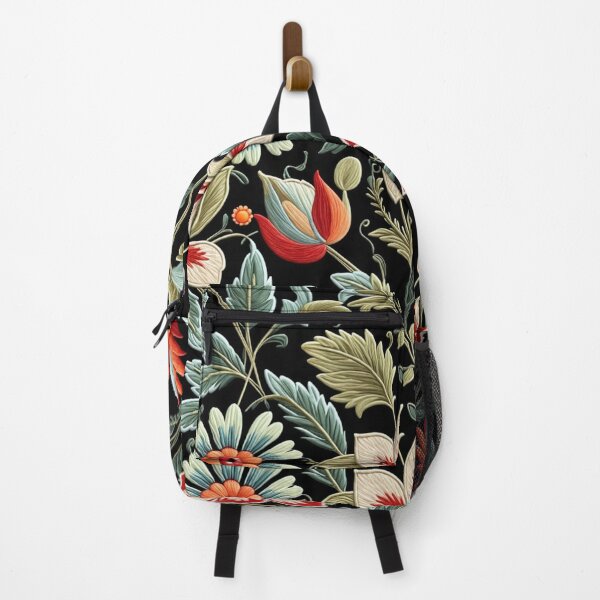 Item preview, Fantasy flowers in retro, vintage, jacobean embroidery style designed and sold by Giuseppe Cammino.
