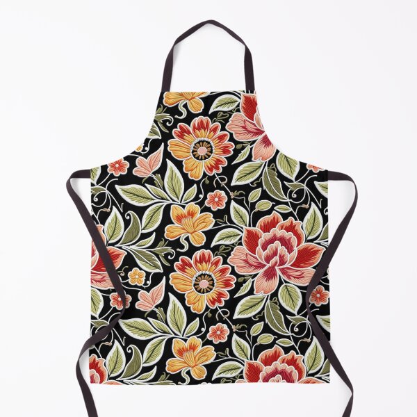 Item preview, Fantasy flowers in retro, vintage, jacobean embroidery style designed and sold by Giuseppe Cammino.