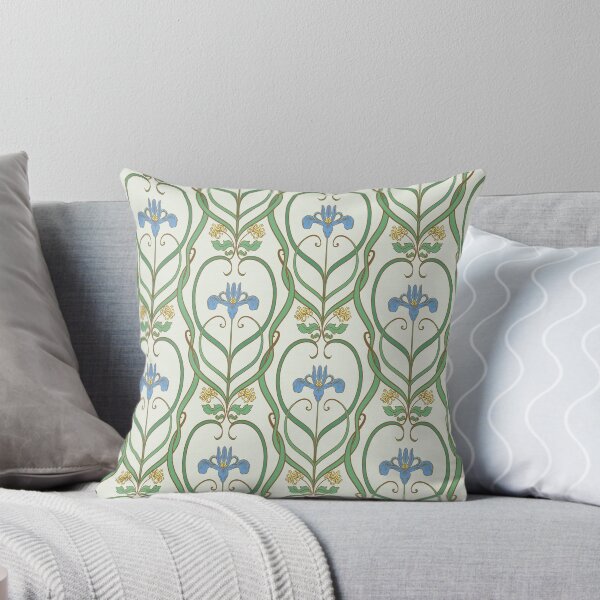 Item preview, Art nouveau iris flowers pattern gift for vintage style lovers designed and sold by trefail.