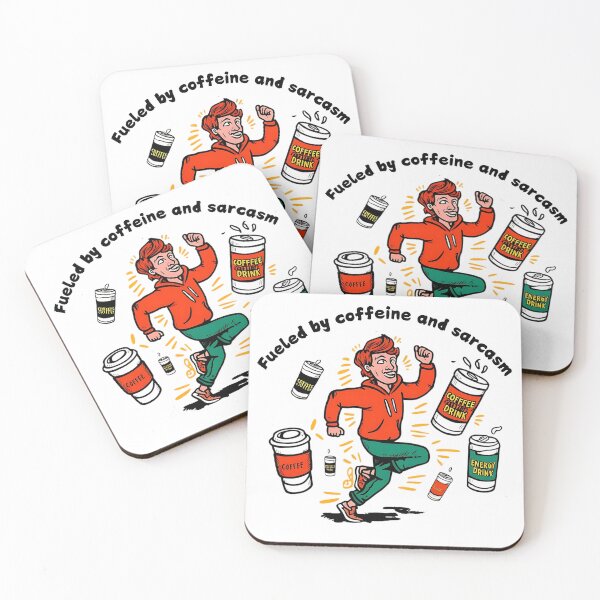 Item preview, Fueled by coffeine and sarcasm designed and sold by likeforcode.