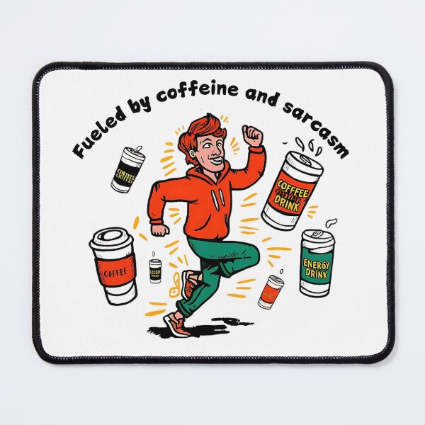 Artikelvorschau, Angetrieben von Koffein und Sarkasmus entworfen und verkauft von likeforcode.