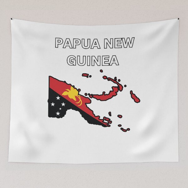 Item preview, Papua New Guinea Flag Map designed and sold by atomstartup.