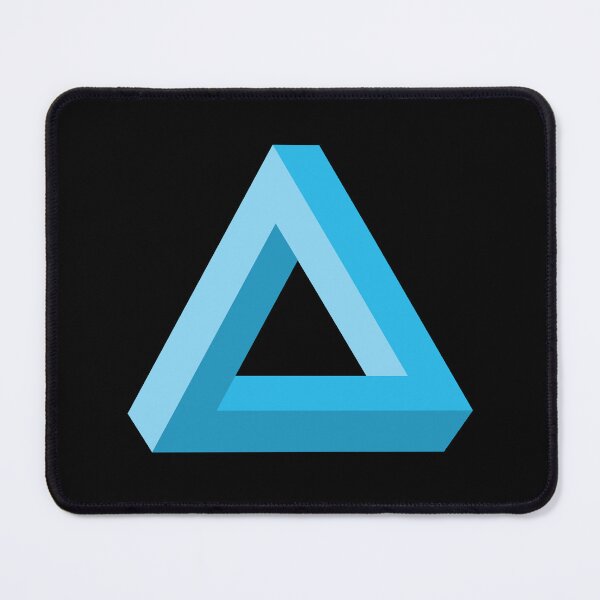Item preview, The Penrose Triangle Optical Illusion Art Blue designed and sold by shufti.