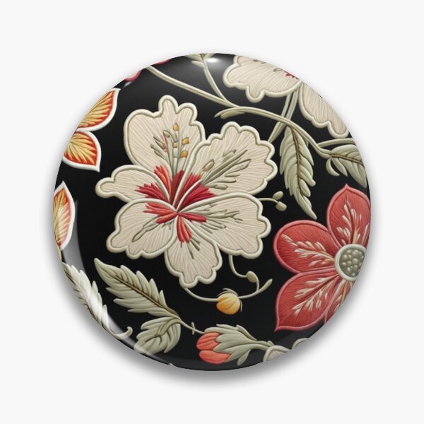 Item preview, Fantasy flowers in retro, vintage, jacobean embroidery style designed and sold by Giuseppe Cammino.