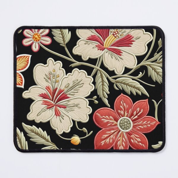 Item preview, Fantasy flowers in retro, vintage, jacobean embroidery style designed and sold by Giuseppe Cammino.
