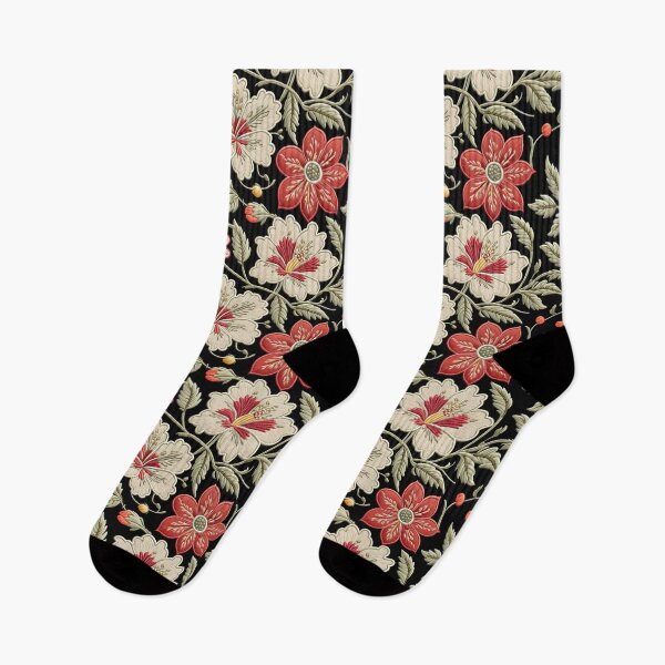 Item preview, Fantasy flowers in retro, vintage, jacobean embroidery style designed and sold by Giuseppe Cammino.