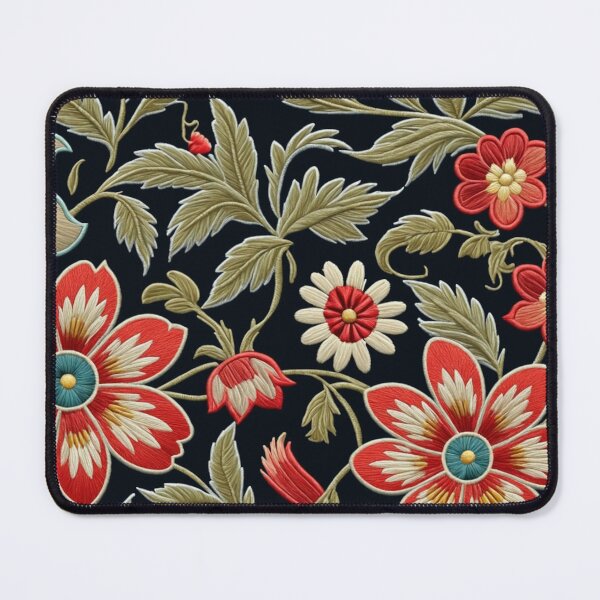 Item preview, Fantasy flowers in retro, vintage, jacobean embroidery style designed and sold by Giuseppe Cammino.