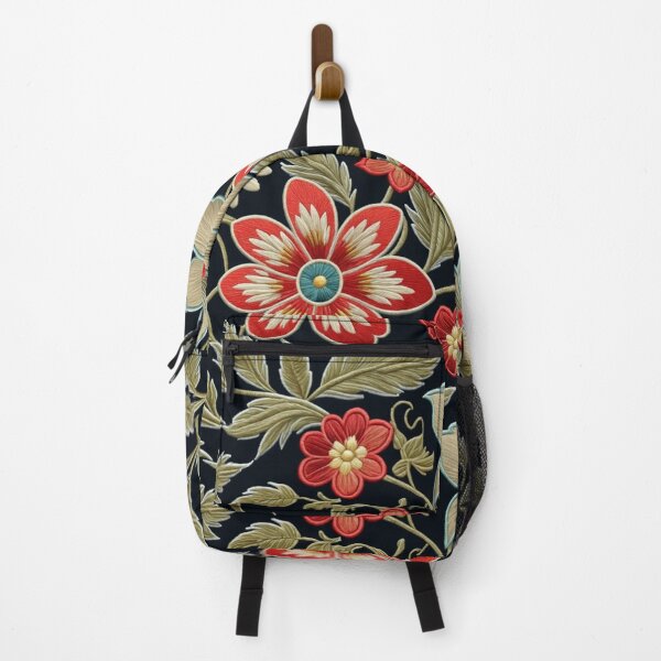 Item preview, Fantasy flowers in retro, vintage, jacobean embroidery style designed and sold by Giuseppe Cammino.