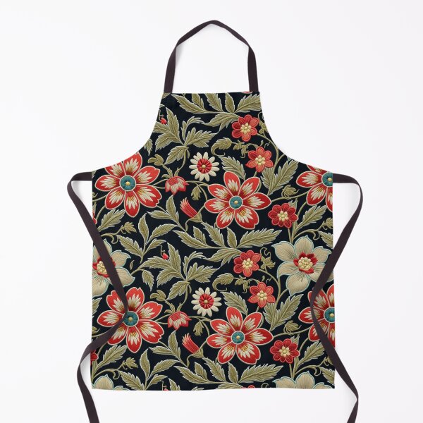 Item preview, Fantasy flowers in retro, vintage, jacobean embroidery style designed and sold by Giuseppe Cammino.
