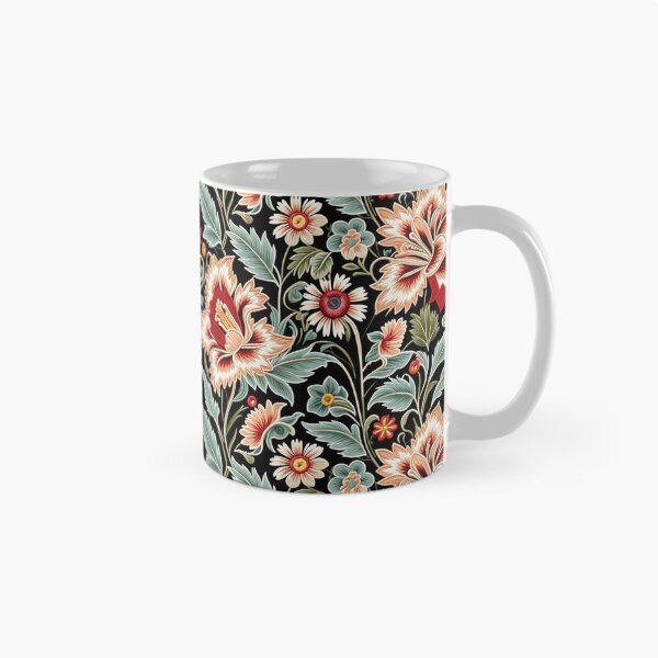 Item preview, Fantasy flowers in retro, vintage, jacobean embroidery style designed and sold by Giuseppe Cammino.