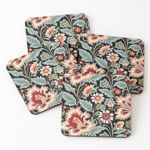 Item preview, Fantasy flowers in retro, vintage, jacobean embroidery style designed and sold by Giuseppe Cammino.