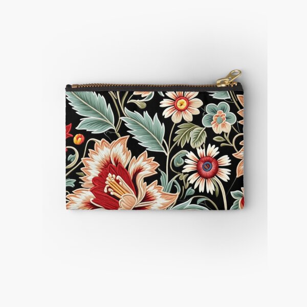 Item preview, Fantasy flowers in retro, vintage, jacobean embroidery style designed and sold by Giuseppe Cammino.