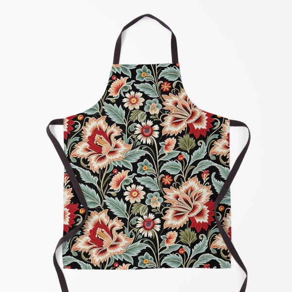 Item preview, Fantasy flowers in retro, vintage, jacobean embroidery style designed and sold by Giuseppe Cammino.