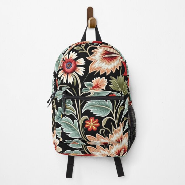 Item preview, Fantasy flowers in retro, vintage, jacobean embroidery style designed and sold by Giuseppe Cammino.