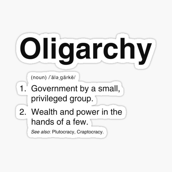 Vista previa del artículo con la obra «Definición de oligarquía», diseñado y vendido por HowToCanadian.