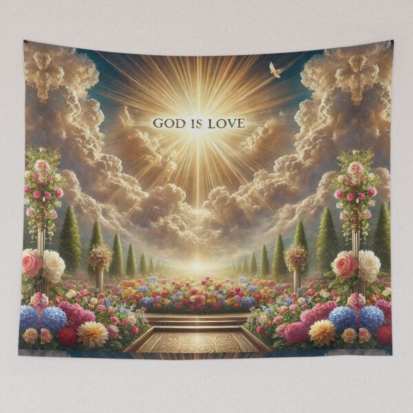 Item preview, God’s Love Illuminates: A Divine Floral Garden designed and sold by Meta2Physical.