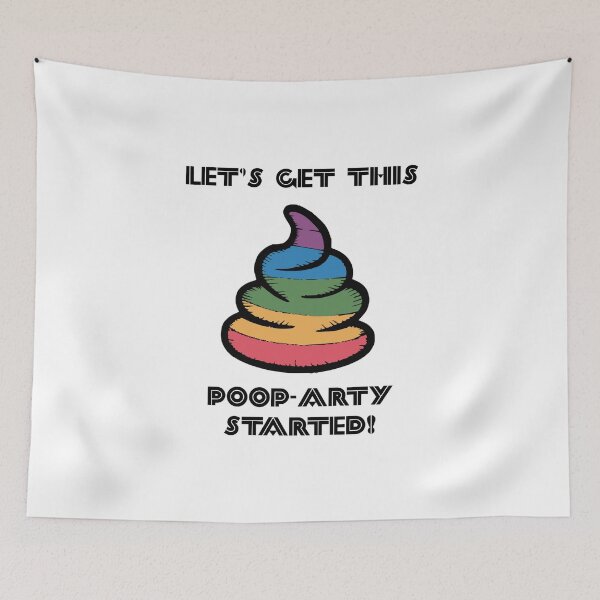 Item preview, Party Design - Rainbow-Colored Poop "Let's Get This Poop-arty Started!" designed and sold by Kubala.