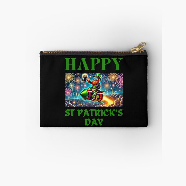 Item preview, Happy St Patrick's Day - Riding A Rocket Firework designed and sold by Manic Merch Designs.