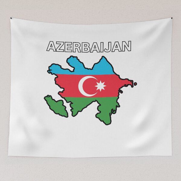 Item preview, Azerbaijan Flag Map designed and sold by atomstartup.