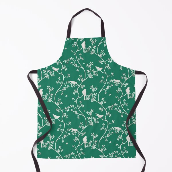 Item preview, Vintage birds in trees White and green vintage glamour style gift for chinoiserie print lovers designed and sold by trefail.