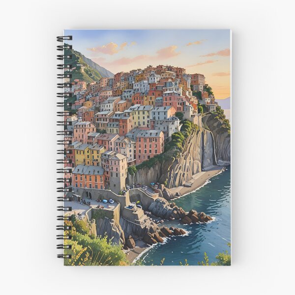 Item preview, Corniglia, Italy: Sunset Glow on a Cliffside Village designed and sold by LSVart.