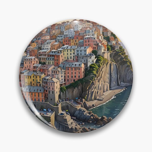 Item preview, Corniglia, Italy: Sunset Glow on a Cliffside Village designed and sold by LSVart.