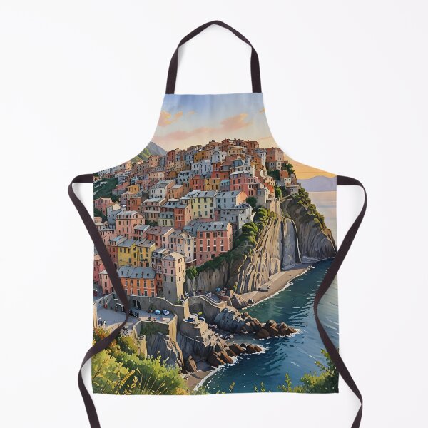 Item preview, Corniglia, Italy: Sunset Glow on a Cliffside Village designed and sold by LSVart.