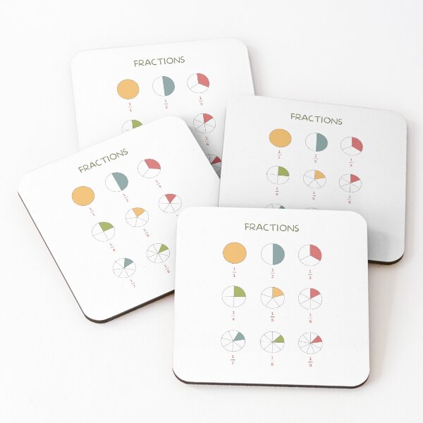 Item preview, Fun and Colorful Fractions Chart | Kids Learning Poster designed and sold by Classkaar.
