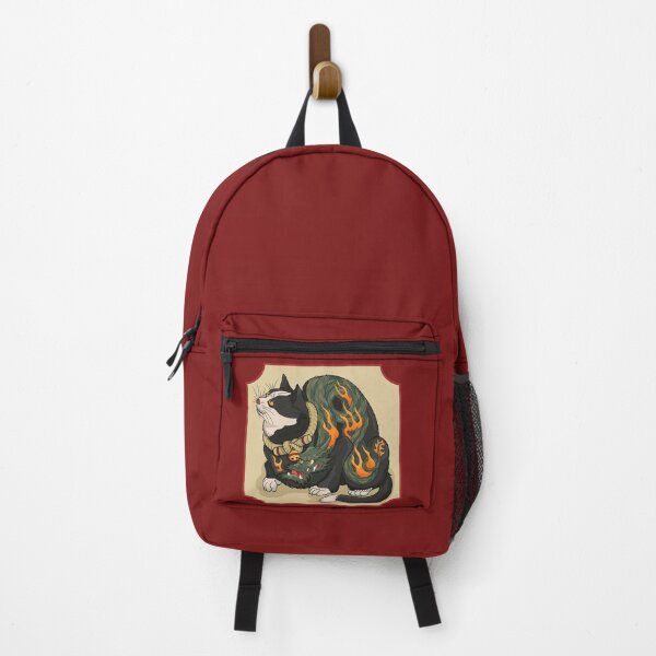 Item preview, Mythical Fire Cat with Dragon designed and sold by Frankie Design Store.