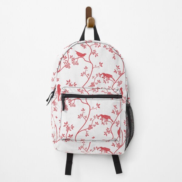 Item preview, Vintage birds in trees White and red vintage glamour style gift for chinoiserie print lovers designed and sold by trefail.