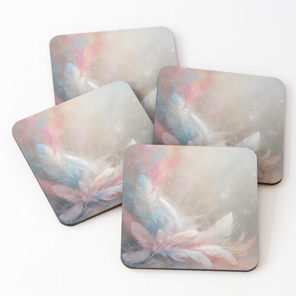 Item preview, Dreamy Feathers In Soft Pastel Colours  designed and sold by AussieConcepts.