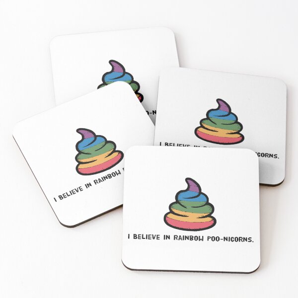 Item preview, I Believe in Rainbow Poo-nicorns - Poo  designed and sold by Kubala.