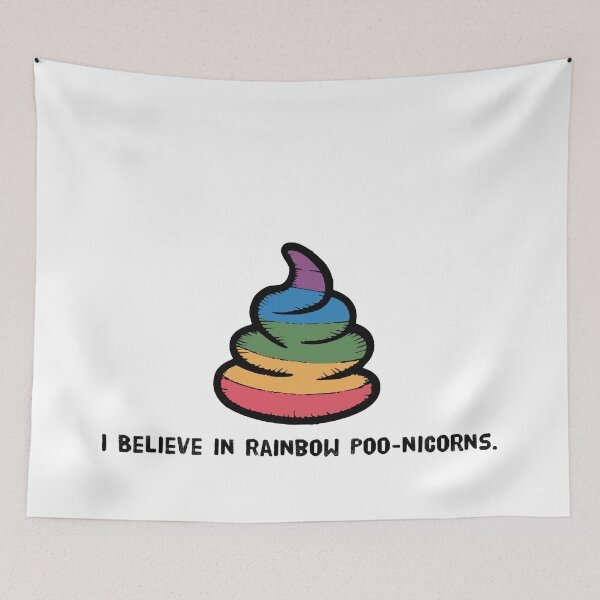 Item preview, I Believe in Rainbow Poo-nicorns - Poo  designed and sold by Kubala.