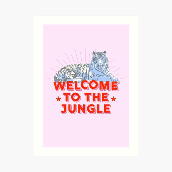 Retro Tiger - welcome to the jungle Art Print