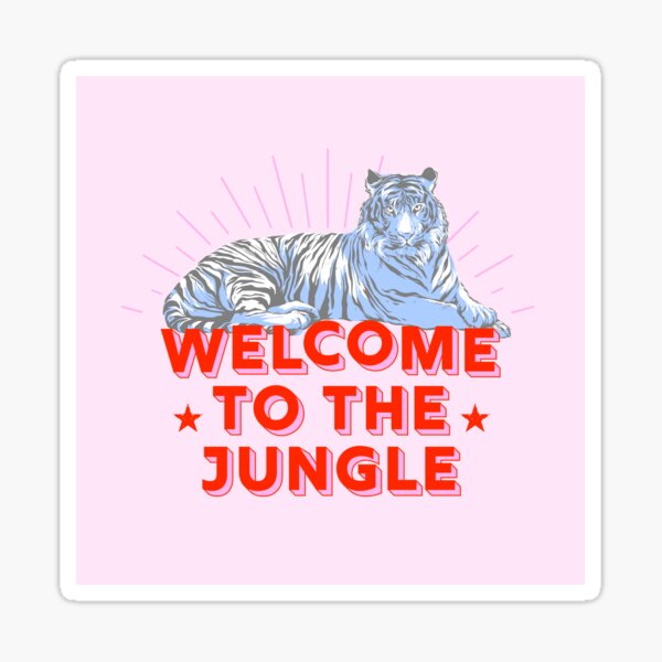 Vista previa del artículo con la obra «Retro Tiger: bienvenido a la jungla», diseñado y vendido por ShowMeMars.
