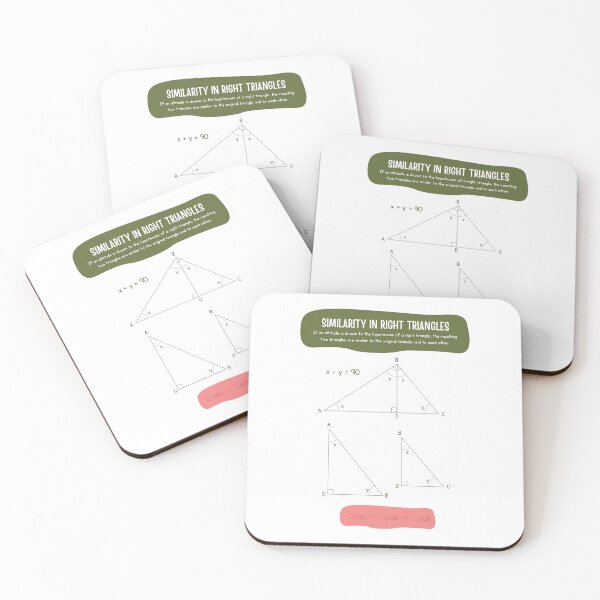 Item preview, Similarity in Right Triangles – Math Educational Poster for Kids & Students designed and sold by Classkaar.