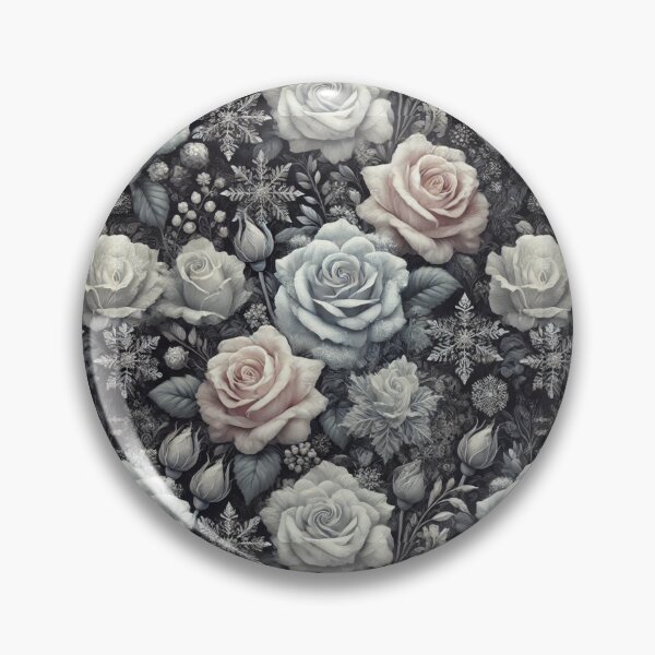 Item preview, Frozen Rose Elegance: A Seamless Winter Floral Pattern designed and sold by Meta2Physical.
